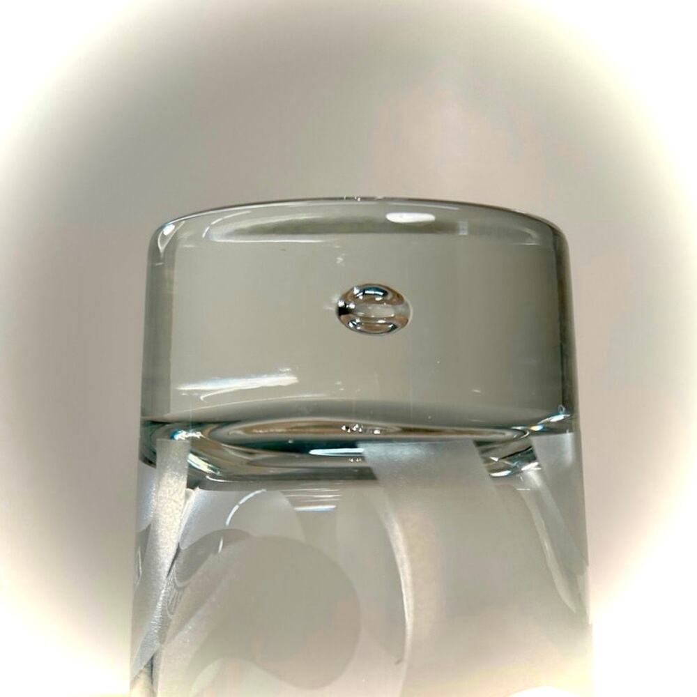 Bailey’s bar glass single etched bubble base - Irish Cream drink ware, barware